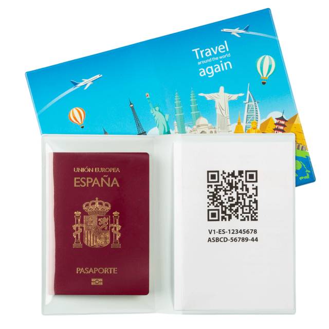 Funda para pasaporte en plástico reciclado - Triple Q